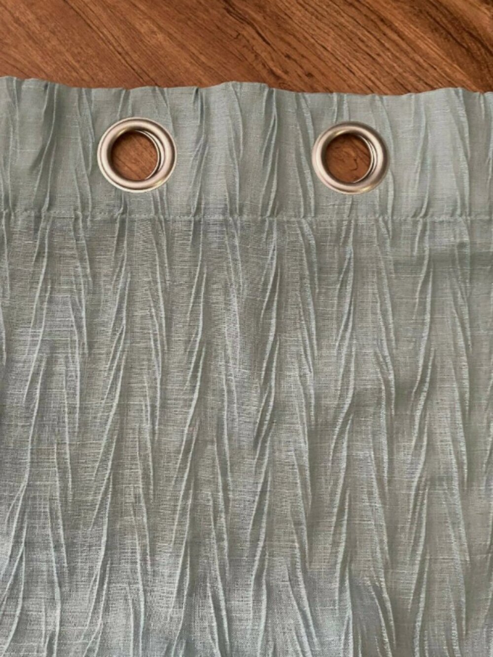 Set of 2 Bed Bath & Beyond Green Sheer Grommet Curtain Panels 50" x 95"